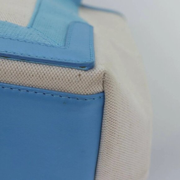 BALENCIAGA Navy Cabas S Hand Bag Canvas Blue Gray 339933 Auth ac3029V - Picture 14 of 16